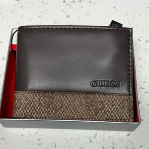Guess Dark Brown Leather Wallet
